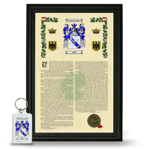 Geck Framed Armorial History and Keychain - Black
