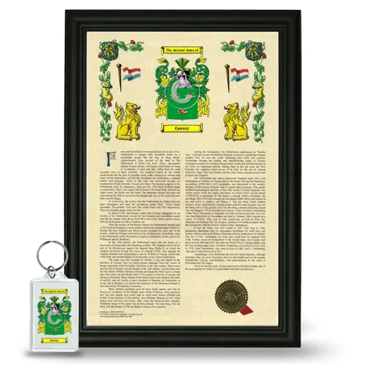 Geever Framed Armorial History and Keychain - Black