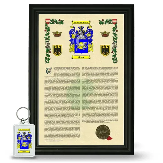 Gehra Framed Armorial History and Keychain - Black