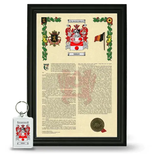 Geisert Framed Armorial History and Keychain - Black