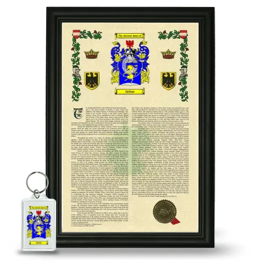 Geisse Framed Armorial History and Keychain - Black