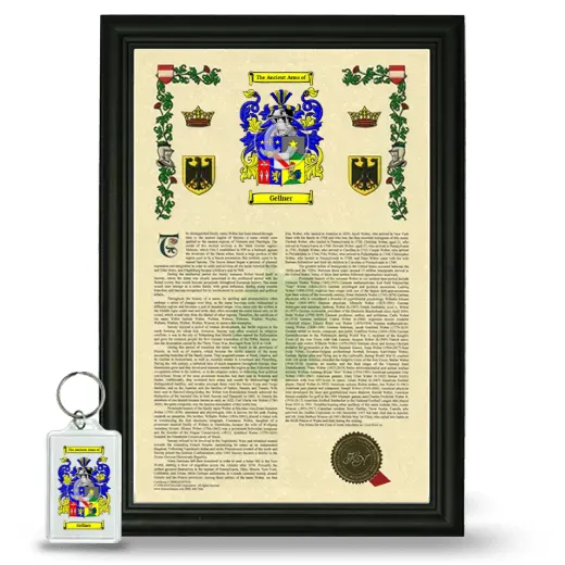 Gellner Framed Armorial History and Keychain - Black