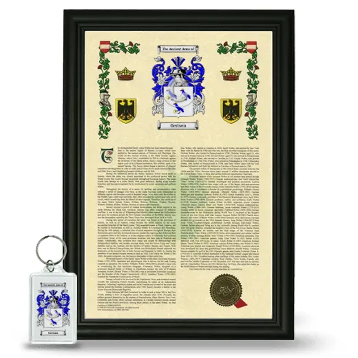 Gertsen Framed Armorial History and Keychain - Black
