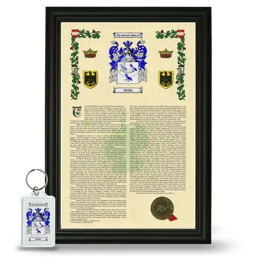 Gezen Framed Armorial History and Keychain - Black