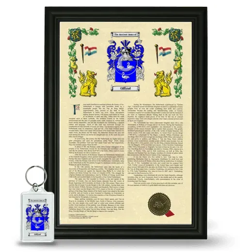 Giffynd Framed Armorial History and Keychain - Black