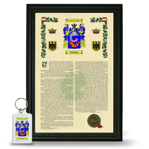 Gildendorf Framed Armorial History and Keychain - Black