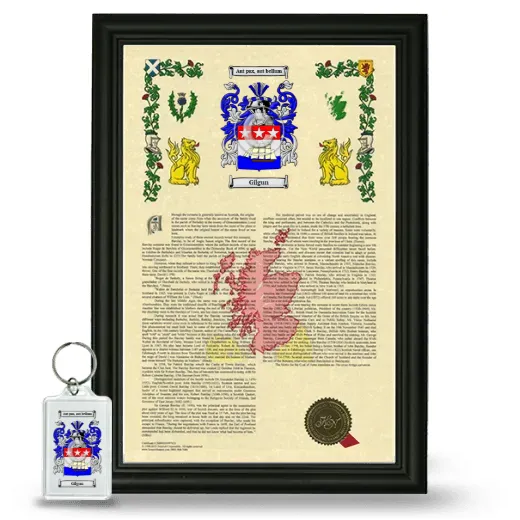 Gilgun Framed Armorial History and Keychain - Black