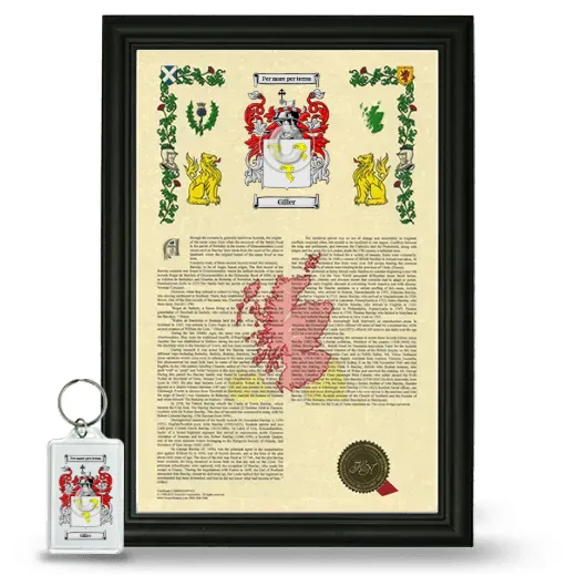 Giller Framed Armorial History and Keychain - Black