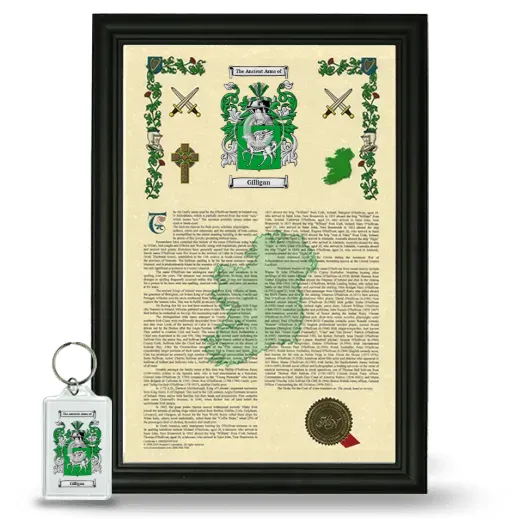 Gilligan Framed Armorial History and Keychain - Black