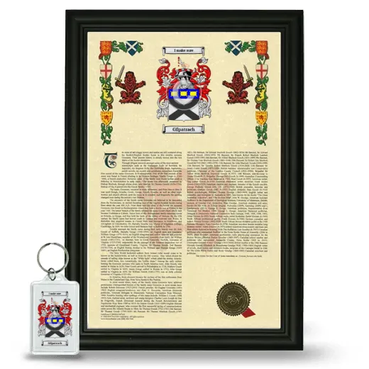 Gilpatrach Framed Armorial History and Keychain - Black