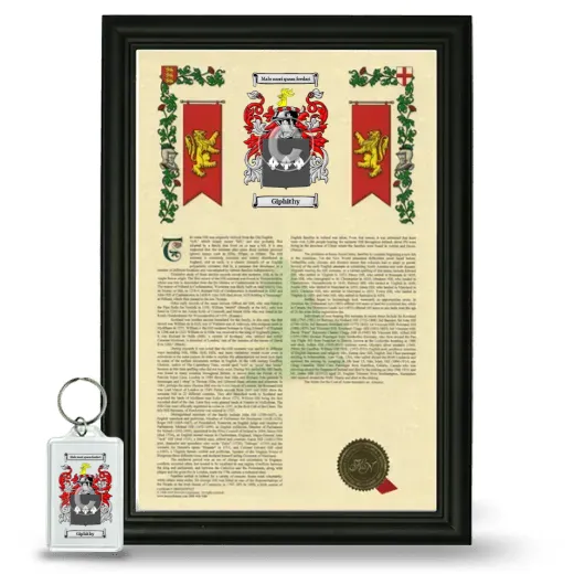Giphithy Framed Armorial History and Keychain - Black
