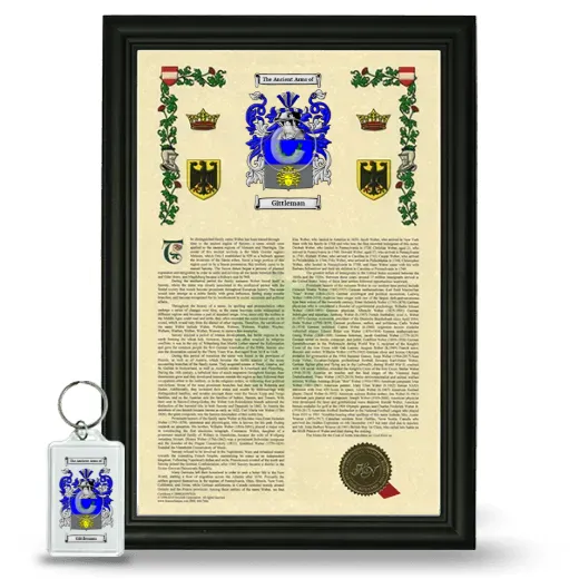 Gittleman Framed Armorial History and Keychain - Black