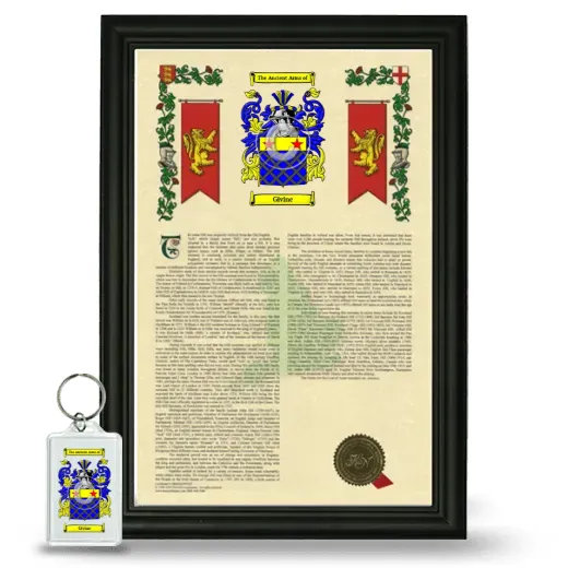 Givine Framed Armorial History and Keychain - Black