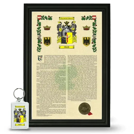 Glueck Framed Armorial History and Keychain - Black