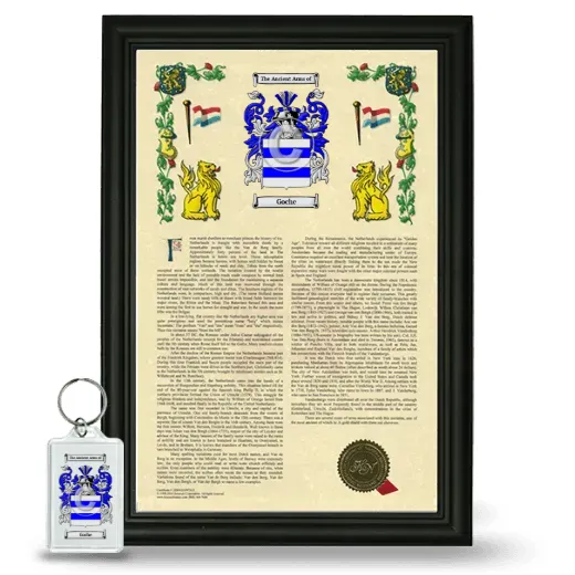Goche Framed Armorial History and Keychain - Black