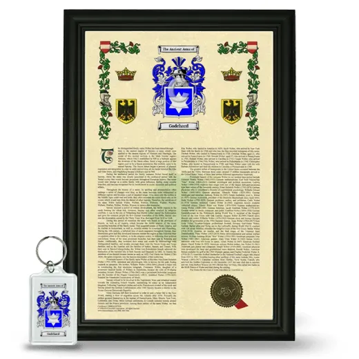 Godehard Framed Armorial History and Keychain - Black