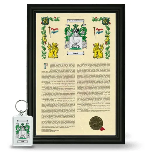Goede Framed Armorial History and Keychain - Black