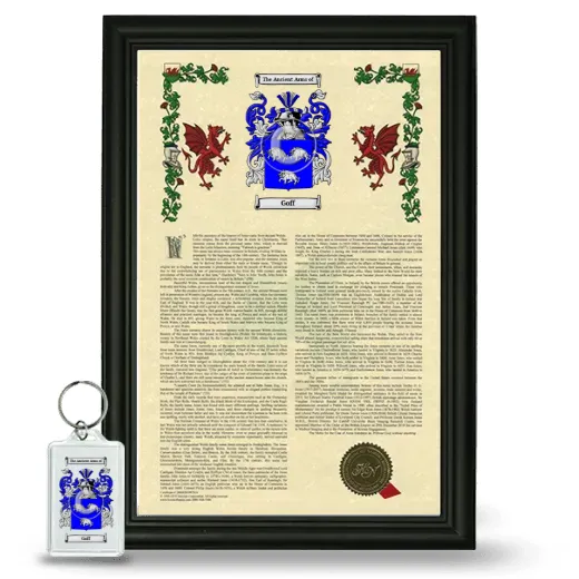 Goff Framed Armorial History and Keychain - Black