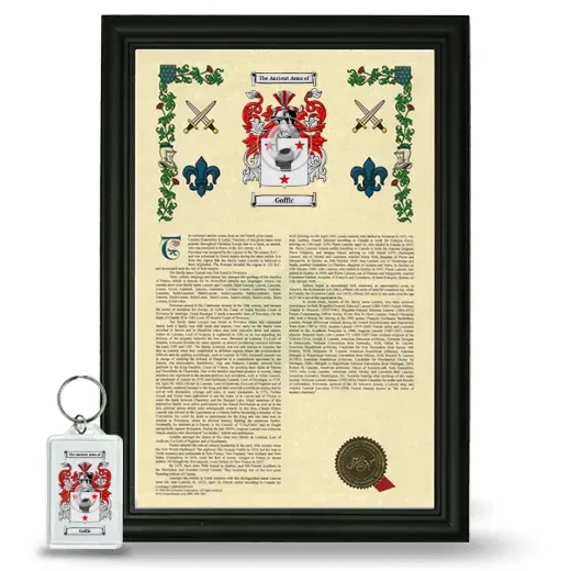 Goffic Framed Armorial History and Keychain - Black