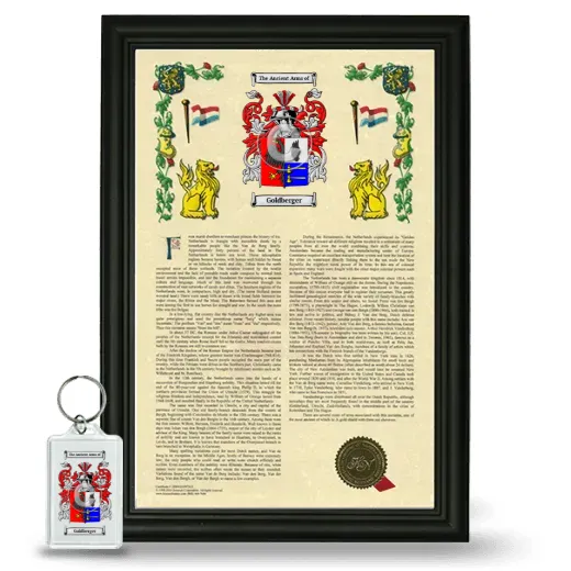 Goldberger Framed Armorial History and Keychain - Black