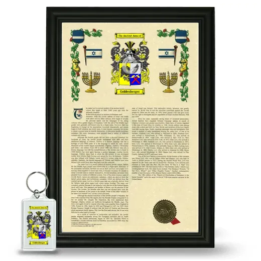 Goldenberger Framed Armorial History and Keychain - Black