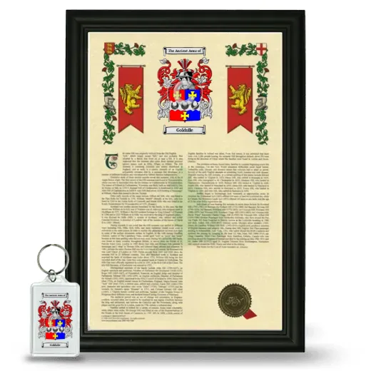 Goldsile Framed Armorial History and Keychain - Black