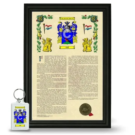 Goll Framed Armorial History and Keychain - Black