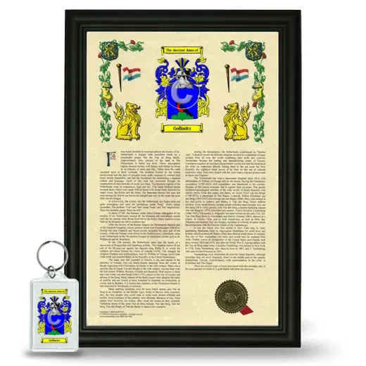 Gollmitz Framed Armorial History and Keychain - Black