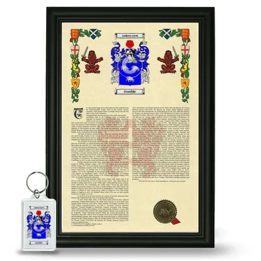 Goochie Framed Armorial History and Keychain - Black