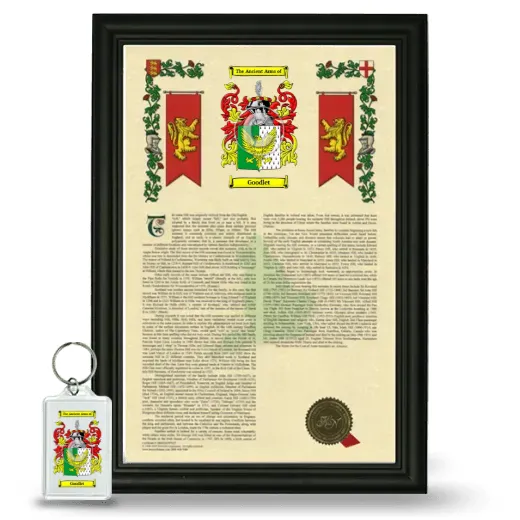 Goodlet Framed Armorial History and Keychain - Black