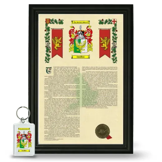 Goodlow Framed Armorial History and Keychain - Black