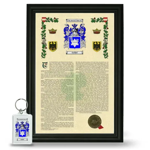 Gothel Framed Armorial History and Keychain - Black