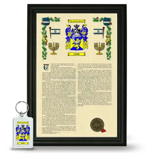Goulds Framed Armorial History and Keychain - Black