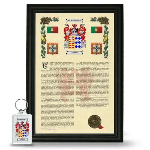 Gouveias Framed Armorial History and Keychain - Black