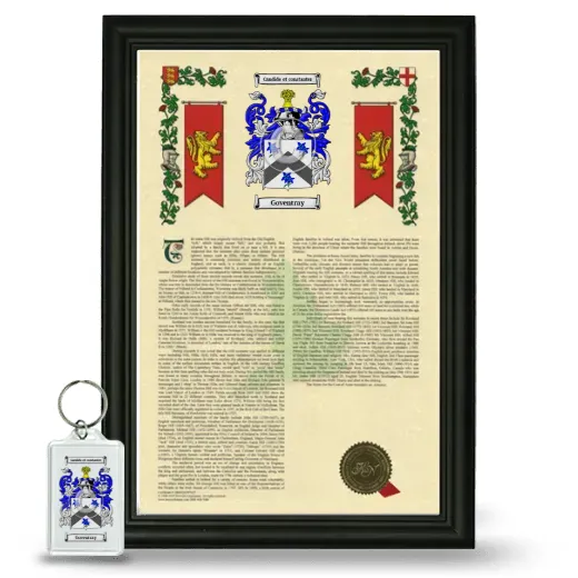 Goventray Framed Armorial History and Keychain - Black