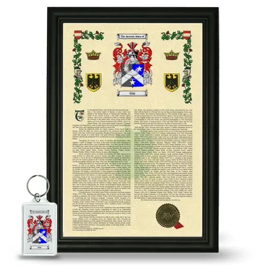 Goz Framed Armorial History and Keychain - Black