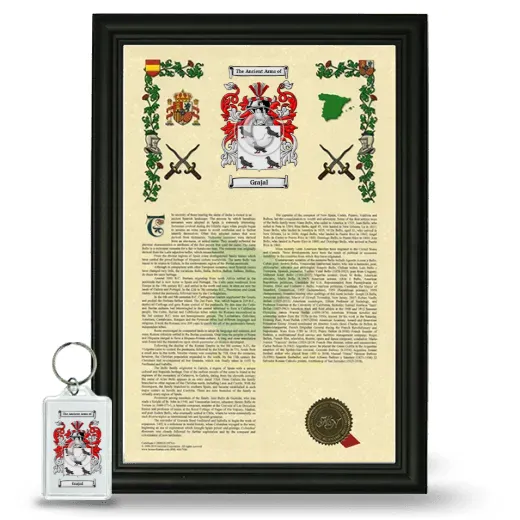 Grajal Framed Armorial History and Keychain - Black