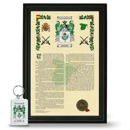 Granados Framed Armorial History and Keychain - Black