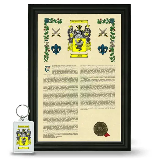 Gratz Framed Armorial History and Keychain - Black