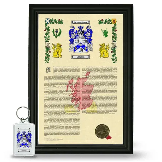 Grayden Framed Armorial History and Keychain - Black