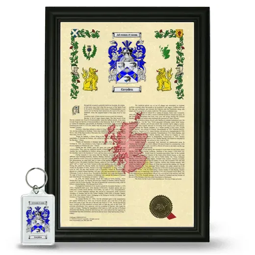 Greyden Framed Armorial History and Keychain - Black