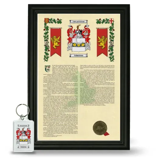 Grimstum Framed Armorial History and Keychain - Black