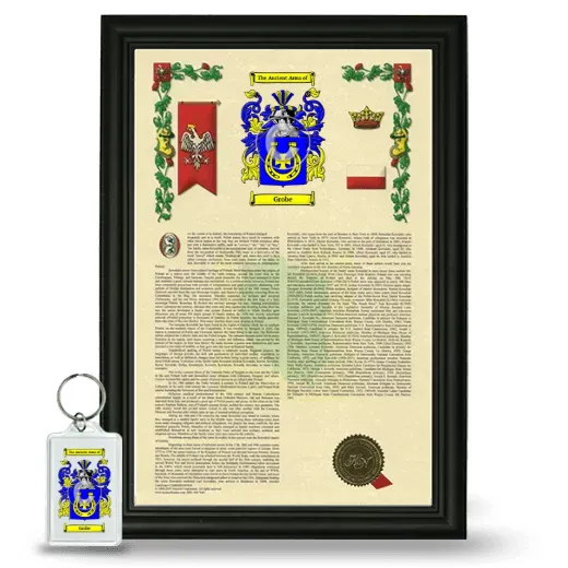 Grobe Framed Armorial History and Keychain - Black