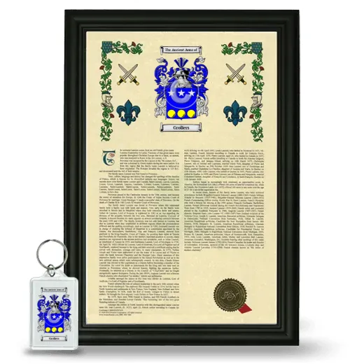 Groliers Framed Armorial History and Keychain - Black
