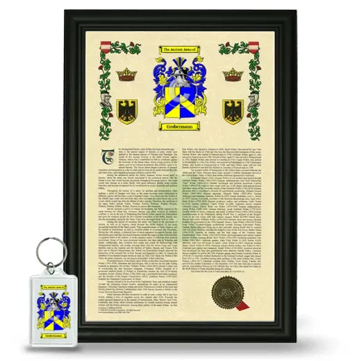 Grubermann Framed Armorial History and Keychain - Black