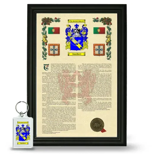 Guarducci Framed Armorial History and Keychain - Black