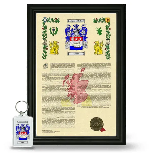 Guine Framed Armorial History and Keychain - Black