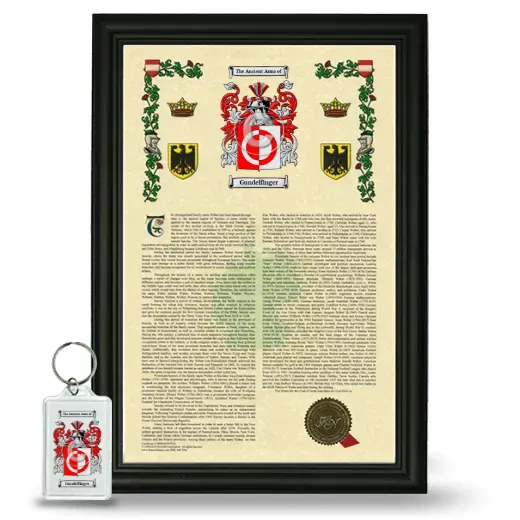 Gundelfinger Framed Armorial History and Keychain - Black