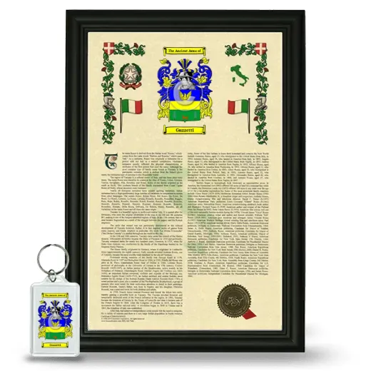 Guzzetti Framed Armorial History and Keychain - Black