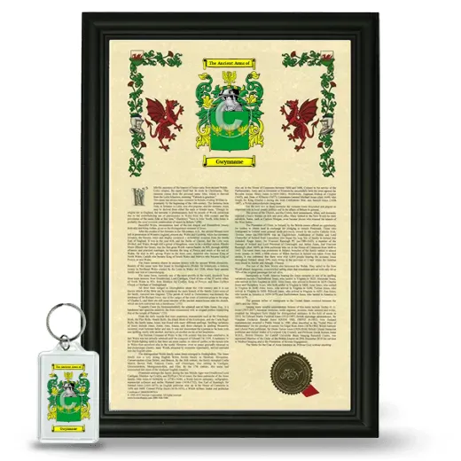 Gwynnane Framed Armorial History and Keychain - Black